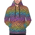 thumbnail image 4 of Hoodies for Men - Rainbow Bright colorful leopard Long Sleeve Comfrt Men'S Fashion Hoodies & Sweatshirts, Sweatshirts for Men Hoodies Pullover Clothing Clothes with Pouch, 4 of 7