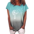thumbnail image 2 of Outfmvch t shirts for women Fashion Gradient Print Short Sleeves T-Shirt womens tops shirts for women Mint Green, 2 of 4