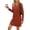 Light brown, variant on EASYBRA Womens Long Sleeve V Neck Tshirt Dress Knee Length Side Split Fall Casual Outfit 2026