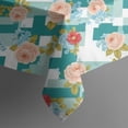 thumbnail image 5 of Pioneer Flower Floral Print Pattern Square Tablecloth, Waterproof Wipeable Spillproof Washable Table Cover for Home Kitchen Party Decor, 60"x60", 5 of 6