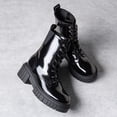 thumbnail image 3 of BURUDANI Women's Chunky Sole Lace-Up Combat Boots, 3 of 5
