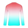 thumbnail image 4 of QIYAGBSA Ombre Gradient Long Sleeve T Shirts for Men Crew Neck Casual Pullover Lightweight Athletic Fit Fall Spring Base Layer Tees, 4 of 5