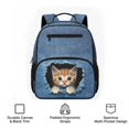 thumbnail image 6 of Jeiento Cute Cat Toddler Backpack for Girls 2-5, 13.5 Inch Preschool School Bag, Lightweight Kids Backpack with 2 Front & 2 Side Mesh Pockets, Blue, 6 of 7