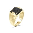 thumbnail image 2 of JewelersClub Black Diamond Rings for Men – 0.50 CTW Genuine Black Diamond Ring for Men – Hypoallergenic 14K Gold Plated Silver Ring Men – Diamond Mens Rings Statement Ring – Luxurious Gifts for Him, 2 of 4