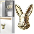 thumbnail image 2 of Abbracc Antique Rabbit Knob Handle Bunny Pull with Screw Hardware Zinc Alloy for Kitchen Gold, 2 of 7
