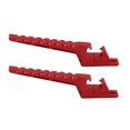 thumbnail image 3 of 2 piezas de reposapiés universales para pasajeros, soporte de montaje de pedales, piezas modificadas hechas de Rojo, 3 of 9