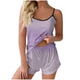 thumbnail image 1 of Huaizzzy Ensemble de Pyjama Décontracté pour Femmes Débardeur à Bretelles Shorts Pyjama Maison Ensemble de Pyjama Mignon Shorts Pyjama pour Femmes Ensemble de Robe Pyjama Court pour Femmes Haut et Shorts Ensemble de Pyjama, 1 of 6
