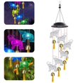 thumbnail image 3 of Toystoory Elefante Windbell lámpara con energía Solar 600mAh iluminación con 6 cuerdas de campana carillón de viento Linda campana eólica luz LED para Iluminación navideña Toystoory HA016028-00, 3 of 6