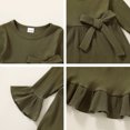 thumbnail image 5 of Younger Tree Kids Toddler Dress Baby Girls Fall Dresses Ruffle Long Sleeve Bowknot Casual Winter Dress for 3-4T, 5 of 6