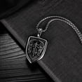 thumbnail image 7 of PikaLF Angel Wings Necklace for Men, Wings Sword Cross Pendant Necklace with 23.6” Chain, Saint Michael the Archangel Amulet Necklace, Shield Necklace, Punk Angel Jewelry Gift for Men, 7 of 7