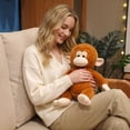 thumbnail image 6 of Monkey Stuffed Animals Plush Toys, 11" Cute Plushie Soft Cuddly Plushy Fluffy Soft Toys, Gifts for Family Girls Boys (Khaki), 6 of 9