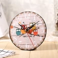 thumbnail image 2 of Reloj de pared redondo de madera con patrón de búho Vintage, creativo, antiguo, decoración para el hogar y la Oficina, 1 ud., #7, 2 of 2