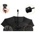 thumbnail image 2 of Umbrella, classic, windproof, automatic, foldable, compact, with one button, automatic opening and closing, black, 2 of 5