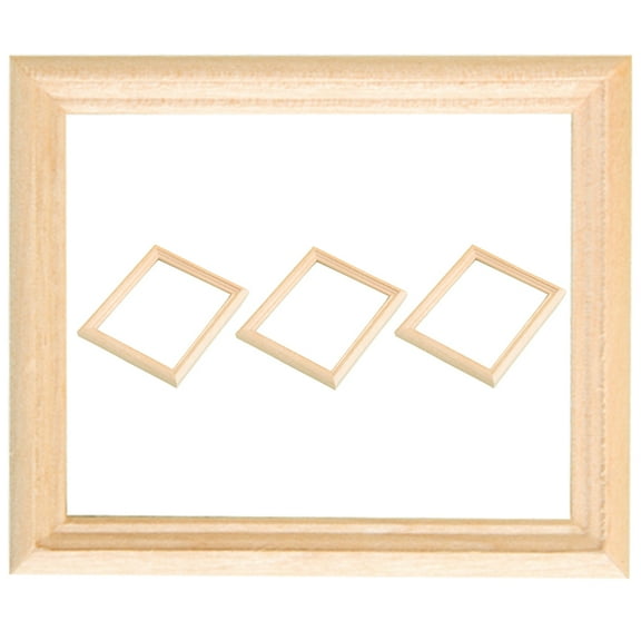 RENACLIPY Miniature Frames Wooden Tiny Picture Frames Mdf 4Pcs