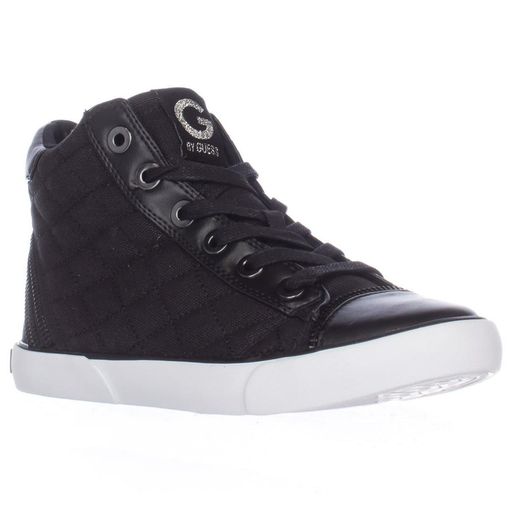 GUESS Womens G by GUESS Ceeci High Top Fashion Sneakers Black