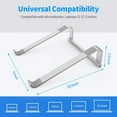 thumbnail image 4 of Laptop Stand for Desk，Stable MacBook Pro Stand，Ergonomic Aluminum Computer Riser for 12 13 15 16 17 inch ，Computer Cooling Stand for Mac MacBook Pro Air,CPDD , Dell, More PC Notebook - -, 4 of 6