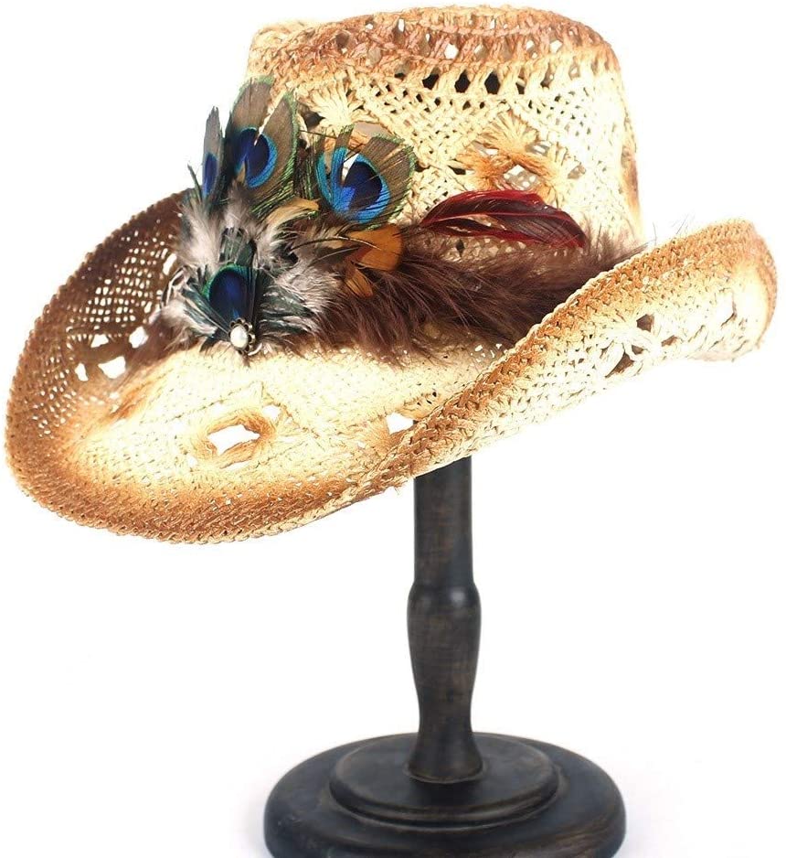 Cowboy Hat Feather Decoration White 