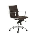 thumbnail image 6 of HomeRoots 370533 Brown Low Back Office Chair with Chromed Steel Base, 27.01 x 25.04 x 38 in., 6 of 6