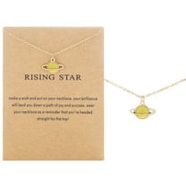 GHSOHS Necklaces for Women Rope Chain Necklaces Jewelry Charm Necklaces Starry Sky Series Oil Drop Saturn Globe Pendant Necklace Gift for Women Choker Necklace Clavicle Chain Jewelry Gift