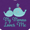 thumbnail image 4 of Inktastic Memaw Loves Me Grandchild Whale Boys or Girls Baby Bib, 4 of 4