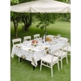 thumbnail image 4 of Outdoor Tablecloth with Umbrella Hole for Patio/Picnic/Party/Camping, Yellow Poppy Flowers Waterproof Table Cloth Rectangle Table Cover Washable, Spring Gray Eucalyptus Leaves Rustic (52"x 70"), 4 of 8