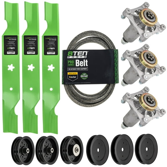 8TEN Blade Spindle Belt Pulley Idler Kit for Husqvarna 532187281 54-inch MK1009872