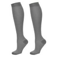 thumbnail image 2 of Compression Socks for Women - Cable Lace Patch Over The Knee Cotton Socks, Jacquard Process Elegant Layering, Winter Thermal Socks for Wide Calf Comfort, 2 of 3