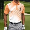 thumbnail image 2 of Golf Shirts For Men Printed Short Sleeve Button Collar Pullover Casual Summer Shirt For Course Practice Office Leisure Travel And Weekend Wear, 2 of 7