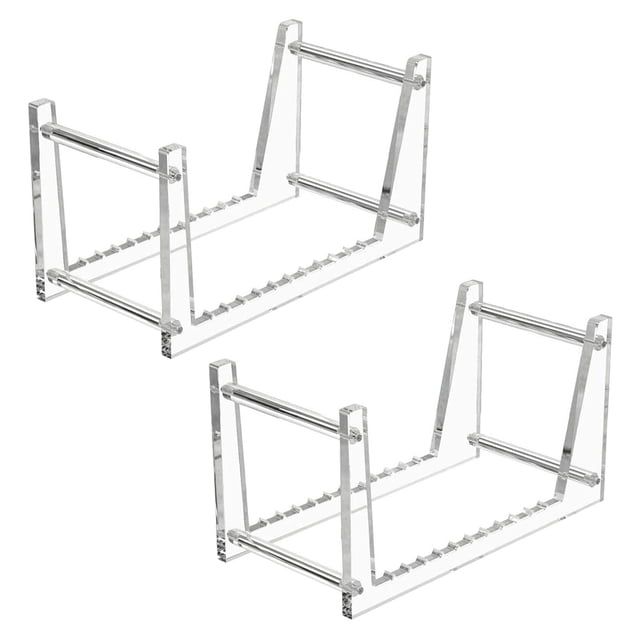 2X Support de Disques Vinyles Transparent pour Rangement d'Album de Bureau, Étagère de Disques Vinyles en Acrylique 50 Lps, 2 x Support de Disques Vinyles, Transparent