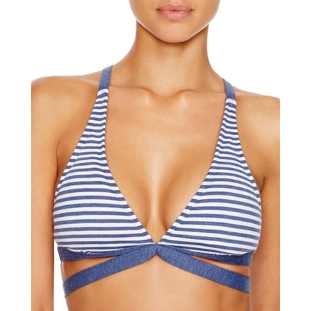 Splendid Womens Striped Halter Swim Top Separates