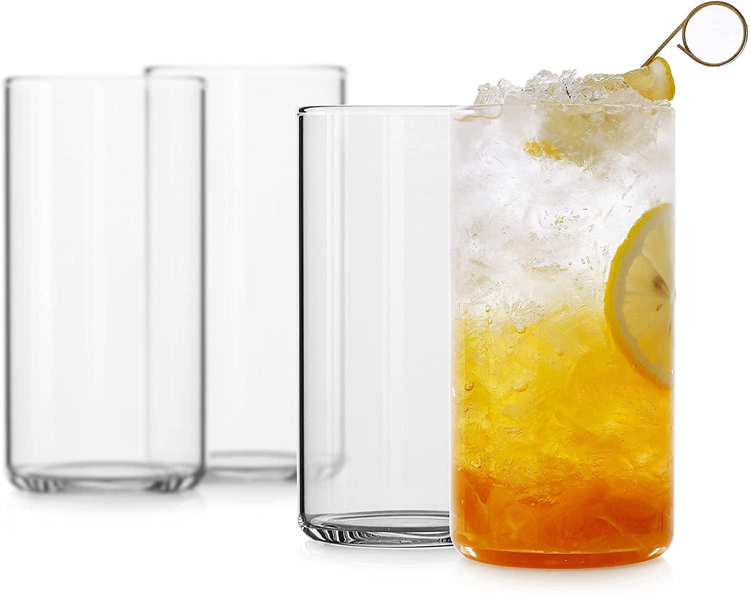 Luxu Drinking Glasses 19 Oz Thin Highball Glasses Set Of 4 Clear Tall Glass Cups For Water