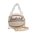 thumbnail image 2 of Btafrte Bolsos Hombro Baloncesto Bolso Mensajero Cadena Acrílico para Mujer (Beige), 2 of 9