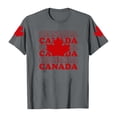 thumbnail image 4 of Fgnfyis T-Shirts Graphiques pour Femmes pour l'Été, Tenue Décontractée, Confortable, Manches Courtes, Col Rond, Tee avec Imprimé Patriotique de la Fête du Canada, T-Shirts pour Femmes Gris P, 4 of 4