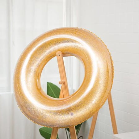 Translucent Float Rings Transparent Glitter Tube Inflatable Swimming Pool Float Raft Ring 90cm ...