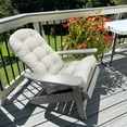 thumbnail image 6 of 49x20x5 Inch Rocking Chair Cushion, Thickened and High Back Chair Cushion(Ash Grey), 6 of 7
