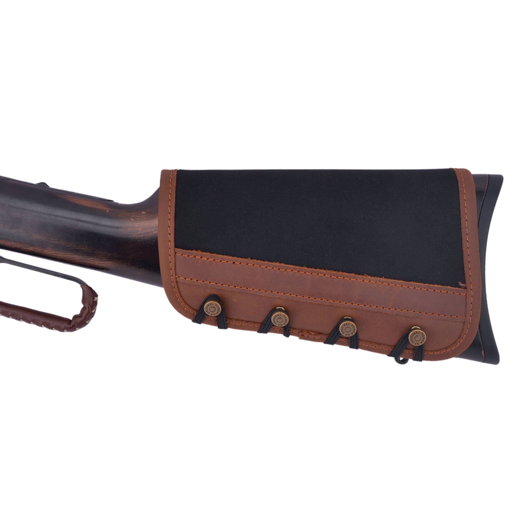 Leather Rifle Shotgun Buttstock Cover Non-slip Cheek Rest Pad Recoil Pad Ambidextrous