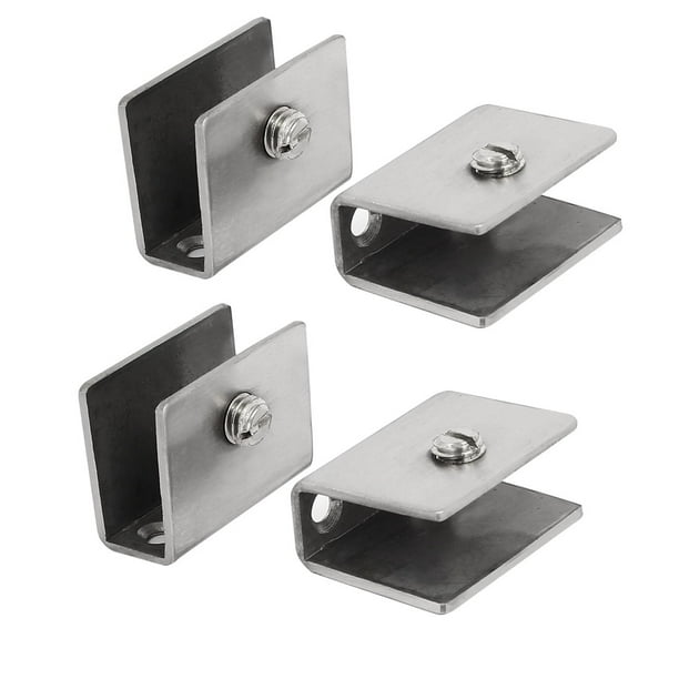 10mm12mm Thick Stainless Steel Rectangle Glass Shelf Clamps Clips