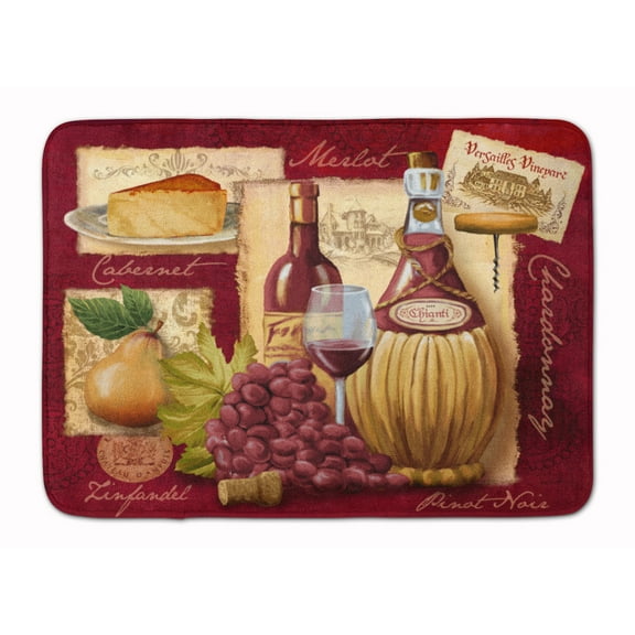 Wine and Cheese Machine Washable Memory Foam Mat