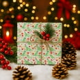 thumbnail image 4 of Dinosaur Christmas Wrapping Paper Rolls, Dinosaur Holiday Gift Wrapping Paper Merry Christmas, 4 of 7