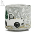 thumbnail image 2 of Gustave Christmas Ribbon Christmas Wired Edge Ribbons Vintage Truck Burlap Craft Ribbon for DIY Gift Wrapping Xmas Crafts Decoration, 2" x 5.5 Yards, 2 of 8