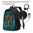 thumbnail image 2 of Disketp Owl In Blue Travel Laptop Backpack, Laptops Backpack with USB Charging Port, Water Resistant Computer Bag Gift for Men & Women, 2 of 7
