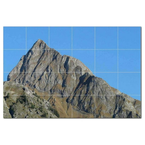 Mountain Ceramic Tile Mural Kitchen Backsplash Bathroom Shower, 401119-S64