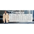 thumbnail image 3 of Sherrylily Men Trench Coat Double Breasted Belted Windbreaker Long Jacket Casual Windproof Overcoat, 3 of 4