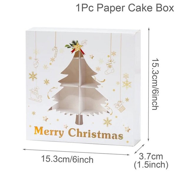 Cajas de dulces de Navidad, embalaje de galletas, decoraciones navideñas para el hogar, envoltura de Navidad, caja de regalo de Año Nuevo 2023, 2024