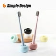thumbnail image 3 of 2 Pack Sleek Mini Ceramics Toothbrush Holders Stand for Bathroom Vanity Countertops, Couple Toothbrush Holder, Hand-Made Bathroom Electric Toothbrush Head Holder and Office Pen Holder, Yellow, 3 of 7