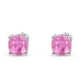 thumbnail image 2 of Blue Apple Co. Cushion Stud Earring Solitaire Lab Created Blue Opal 925 Sterling Silver, 2 of 5