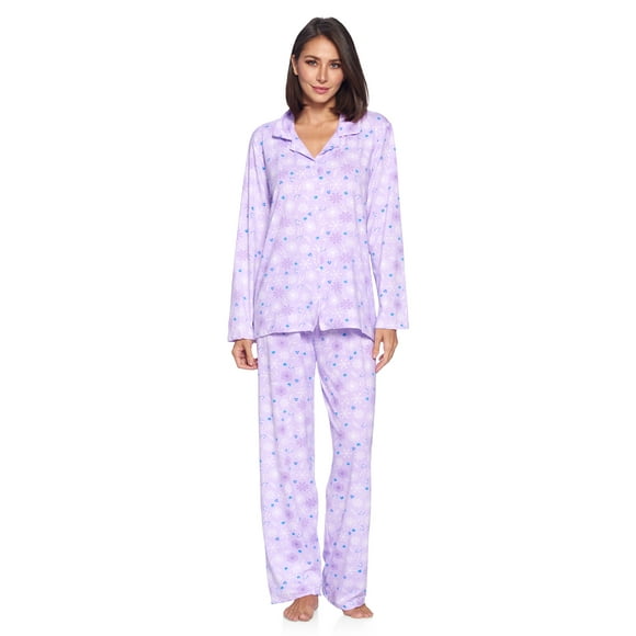 Womens Button Down Pajama Sets