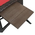 thumbnail image 2 of Outdoor Recliner Chair,PE Wicker Adjustable Reclining Lounge Chair and Removable Soft Cushion, with Modern Armchair and Ergonomic for Home, Sunbathing or Relaxation (Brown + Red), 2 of 6