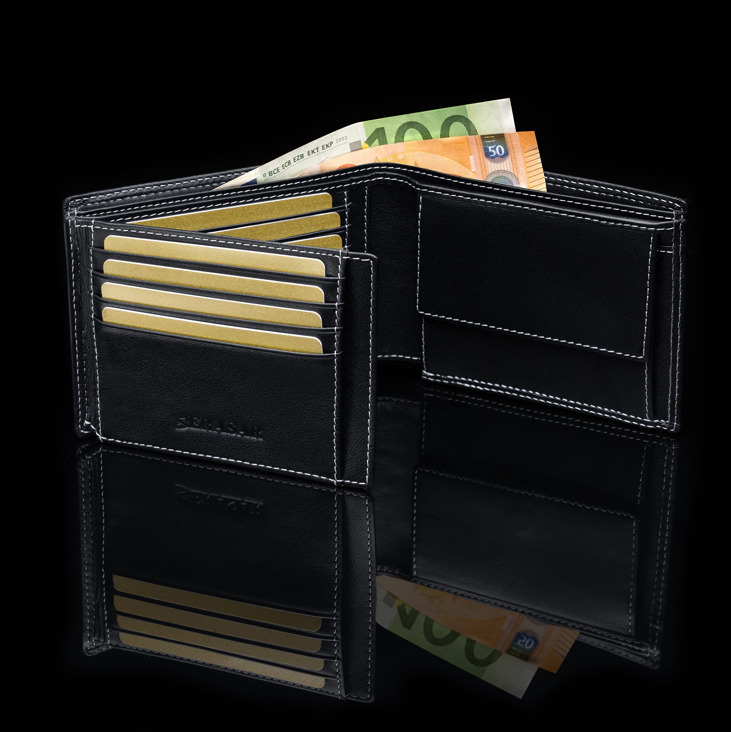 Claasico - Super Slim RFID Leather Wallet For Men Card Holder With