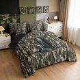 thumbnail image 2 of Manfei Farmhouse Duck Camo Twin Bedding, Countryside Camouflage Bedding Comforter Set, Camo Multi, Black Reversible, 7-Piece, 2 of 6